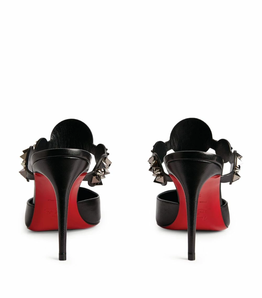 Christian Louboutin Miss Goldora Leather Mules 85 B580 Heeled Mules 4 Christian Louboutin Miss Goldora Leather Mules 85 B580 Heeled Mules - Image 4