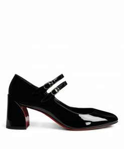 Christian Louboutin Miss Jane Patent Leather Mary Janes 55 B439 Courts