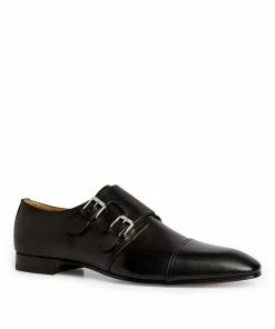 Christian Louboutin Mortimer Leather Monk Shoes BK01 Smart Shoes