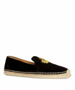 Christian Louboutin Nanou Orlato Velvet Espadrilles BK01 Loafers