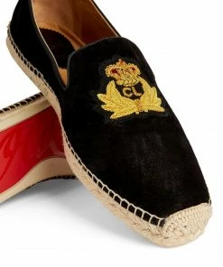 Christian Louboutin Nanou Orlato Velvet Espadrilles BK01 Loafers -Christian Louboutin Online Shop christian louboutin nanou orlato velvet espadrilles 16592687 32308790 1000
