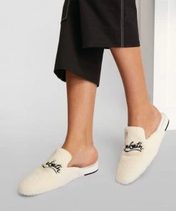 Christian Louboutin Navy Coolito Slippers WH43 Loafers -Christian Louboutin Online Shop christian louboutin navy coolito slippers 17338612 35661157 1000