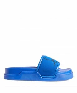 Christian Louboutin Navy Pool Slides U696 Flip Flops -Christian Louboutin Online Shop christian louboutin navy pool slides 16724704 32818022 1000