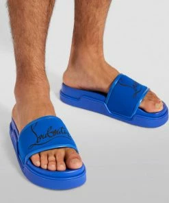 Christian Louboutin Navy Pool Slides U696 Flip Flops -Christian Louboutin Online Shop christian louboutin navy pool slides 16724704 32818031 1000