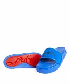 Christian Louboutin Navy Pool Slides U696 Flip Flops -Christian Louboutin Online Shop christian louboutin navy pool slides 16724704 32818036 1000