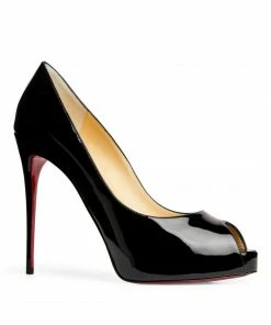 Christian Louboutin New Very Prive Patent Leather Pumps 120 BK01 Courts