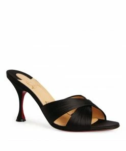 Christian Louboutin Nicol Is Back Satin Crepe Mules 85 BK01 Heeled Mules -Christian Louboutin Online Shop christian louboutin nicol is back satin crepe mules 85 17093359 34249481 1000