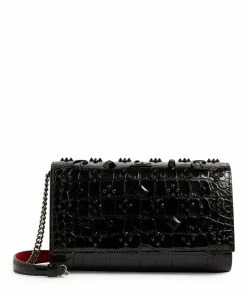 Christian Louboutin Paloma Embellished Patent Leather Clutch Bag CM53 Top Handle Bags