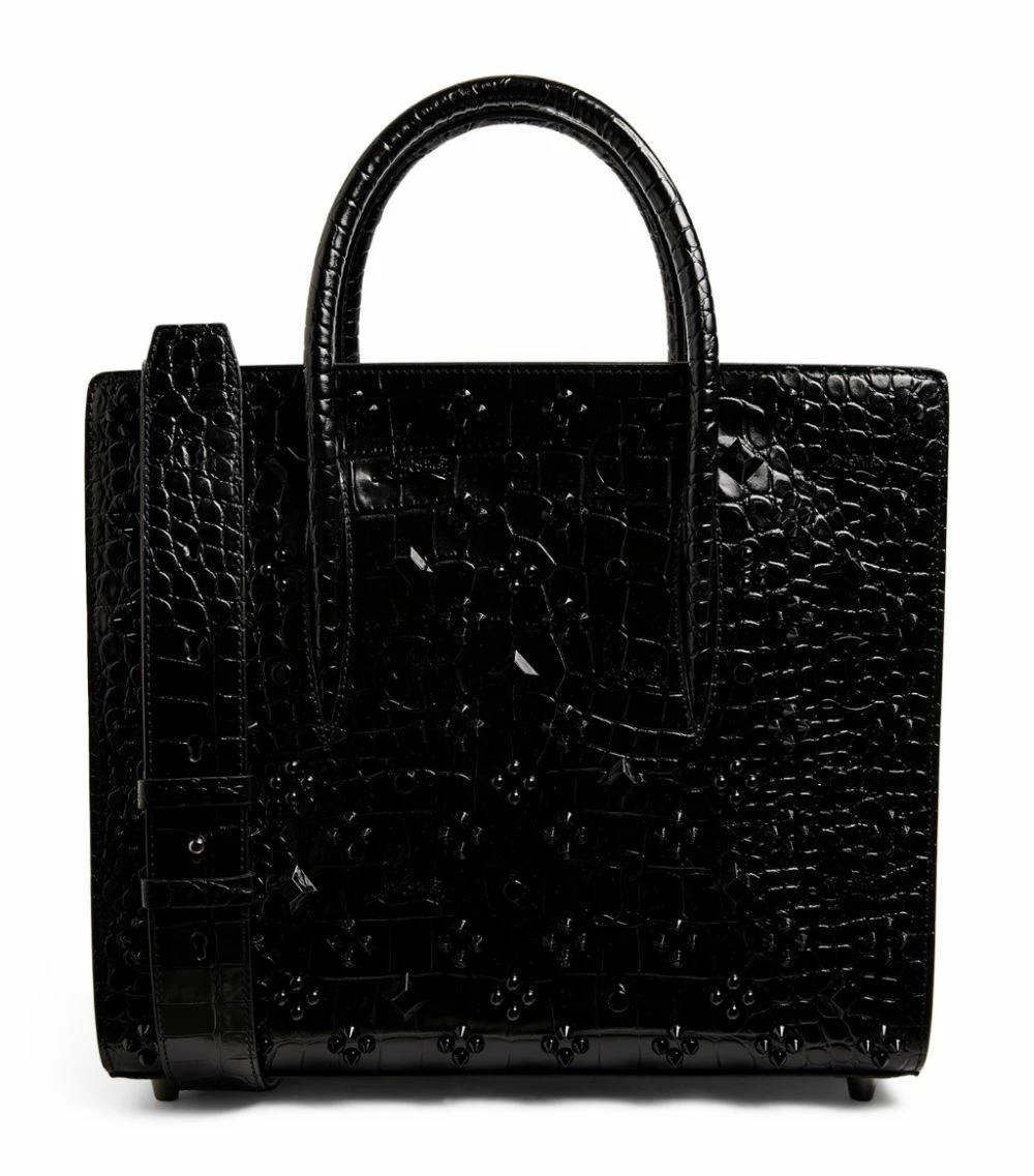 Christian Louboutin Paloma Embellished Patent Leather Tote Bag CM53 Top Handle Bags 1 Christian Louboutin Paloma Embellished Patent Leather Tote Bag CM53 Top Handle Bags