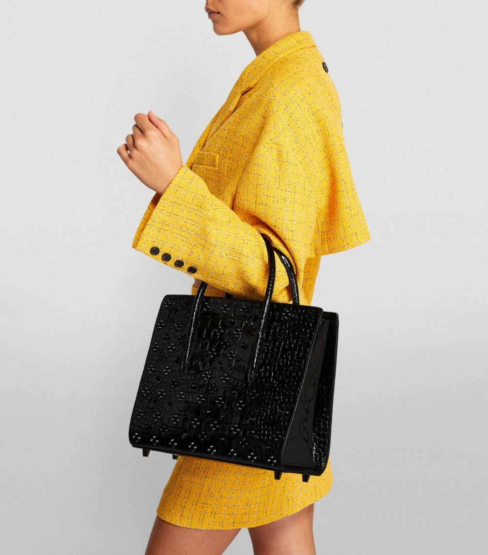 Christian Louboutin Paloma Embellished Patent Leather Tote Bag CM53 Top Handle Bags 5 Christian Louboutin Paloma Embellished Patent Leather Tote Bag CM53 Top Handle Bags - Image 5