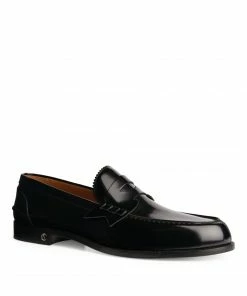 Christian Louboutin Patent Leather Penny Loafers BK01