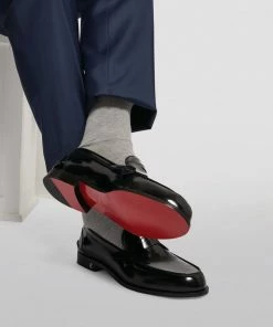 Christian Louboutin Patent Leather Penny Loafers BK01 -Christian Louboutin Online Shop christian louboutin patent leather penny loafers 16930534 33637528 1000