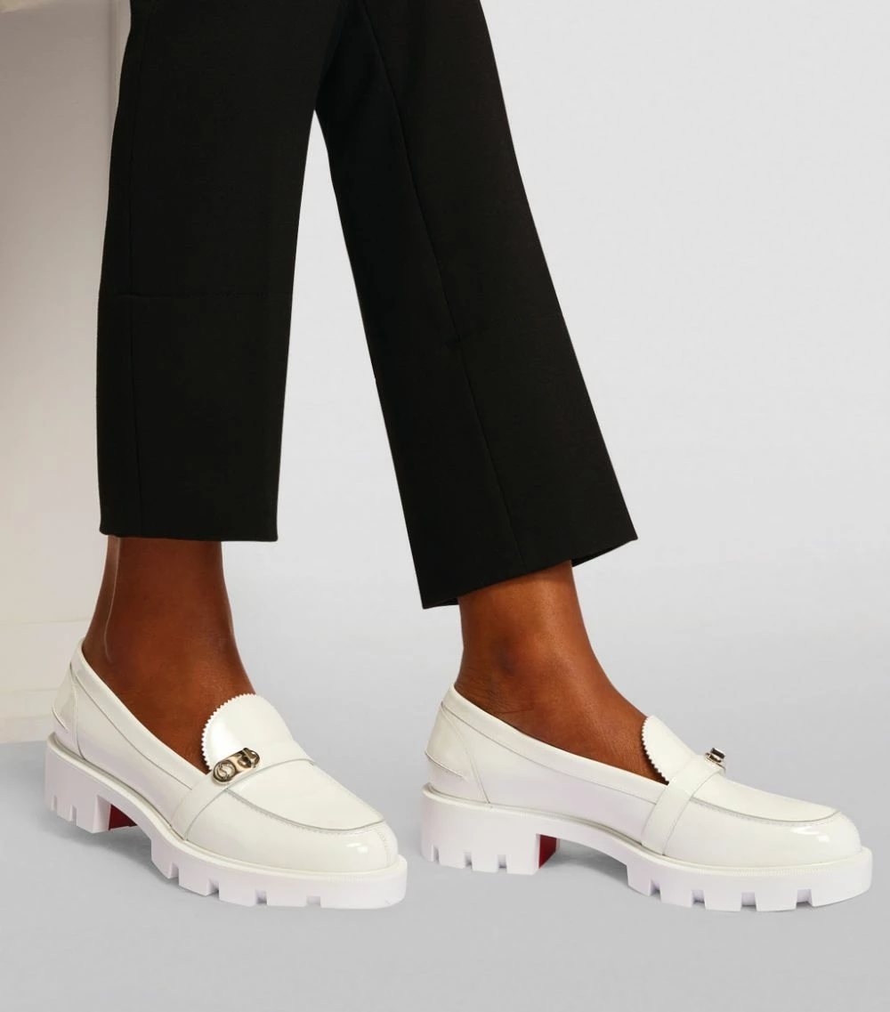 Christian Louboutin Patent Lock Woody Loafers W222 5 Christian Louboutin Patent Lock Woody Loafers W222 - Image 5