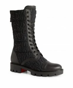 Christian Louboutin Pavleta Leather Combat Boots BK01 Ankle Boots -Christian Louboutin Online Shop christian louboutin pavleta leather combat boots 17763714 37313035 1000