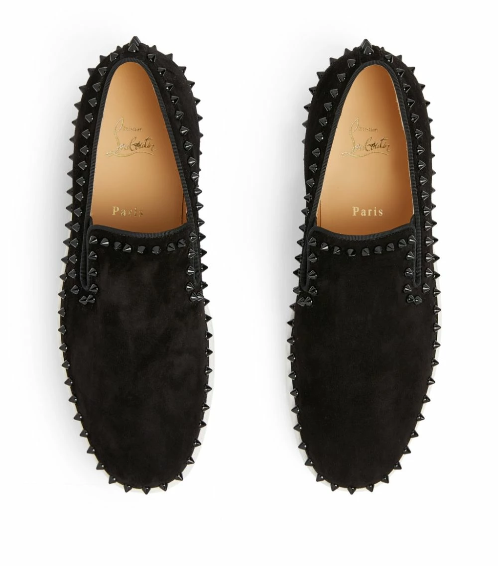 Christian Louboutin Pik Boat Studded Suede Sneakers CM53 Slip-On Sneakers 2 Christian Louboutin Pik Boat Studded Suede Sneakers CM53 Slip-On Sneakers - Image 2