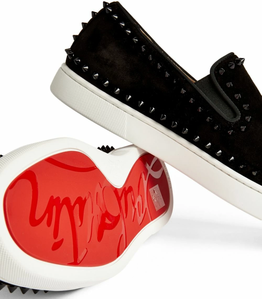 Christian Louboutin Pik Boat Studded Suede Sneakers CM53 Slip-On Sneakers 7 Christian Louboutin Pik Boat Studded Suede Sneakers CM53 Slip-On Sneakers - Image 7