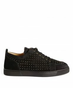 Christian Louboutin Online Shop 24 Christian Louboutin Rantulow Plume Leather Sneakers BK01 Low-Top Sneakers