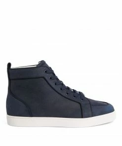 Christian Louboutin Rantus Orlato Flat Leather Sneakers BL4G High-Top Sneakers
