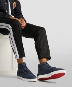 Christian Louboutin Rantus Orlato Flat Leather Sneakers BL4G High-Top Sneakers -Christian Louboutin Online Shop christian louboutin rantus orlato flat leather sneakers 17362019 35736342 1000