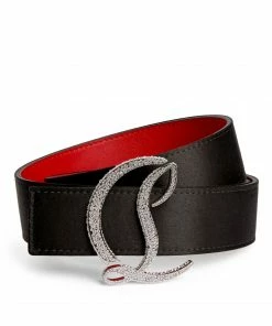 Christian Louboutin Online Shop 22 Christian Louboutin Satin-Leather Logo Belt B574 Belts