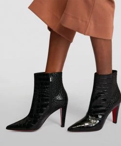 Christian Louboutin Slimini Leather Ankle Boots 85 BK01 -Christian Louboutin Online Shop christian louboutin slimini leather ankle boots 85 17286976 35320316 1000