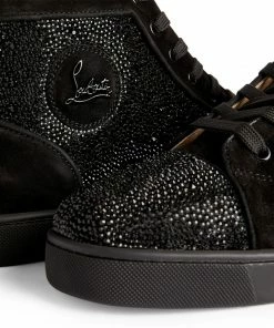 Christian Louboutin Suede Louis Strass High-Top Sneakers BK01 -Christian Louboutin Online Shop christian louboutin suede louis strass high top sneakers 16602522 32308756 1000