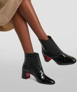 Christian Louboutin Turela Leather Ankle Boots 55 BK01 -Christian Louboutin Online Shop christian louboutin turela leather ankle boots 55 17284002 35297427 1000