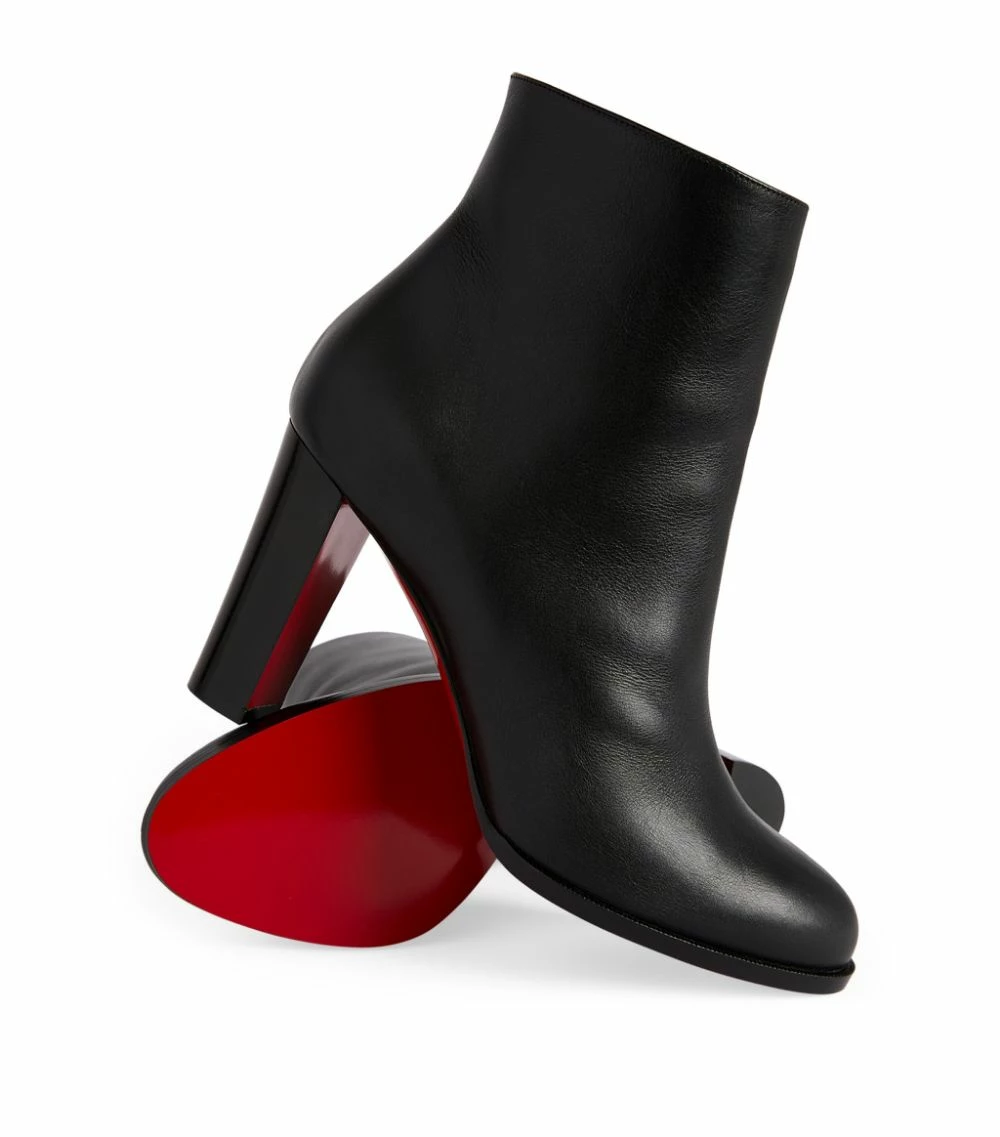 Christian Louboutin Turela Leather Ankle Boots 85 BK01 5 Christian Louboutin Turela Leather Ankle Boots 85 BK01 - Image 5