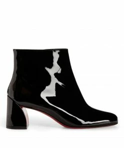 Christian Louboutin Turela Patent Leather Ankle Boots 55 BK01