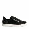 Christian Louboutin Vieira 2 Embellished Patent Leather Sneakers CM53 Low-Top Sneakers