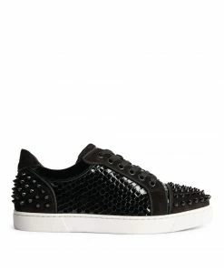 Christian Louboutin Vieira 2 Embellished Patent Leather Sneakers CM53 Low-Top Sneakers