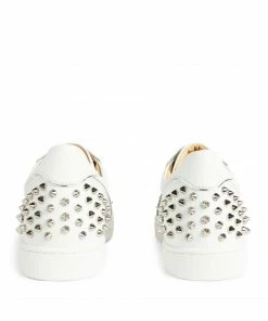 Christian Louboutin Vieira Embellished Leather Sneakers H924 Low-Top Sneakers -Christian Louboutin Online Shop christian louboutin vieira embellished leather sneakers 16572666 32158454 1000