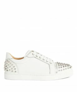 Christian Louboutin Vieira Embellished Leather Sneakers H924 Low-Top Sneakers -Christian Louboutin Online Shop christian louboutin vieira embellished leather sneakers 16572666 32158456 1000