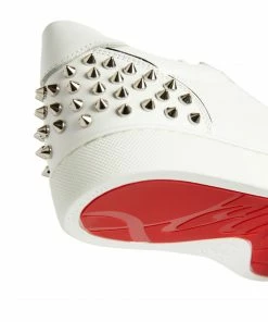 Christian Louboutin Vieira Embellished Leather Sneakers H924 Low-Top Sneakers -Christian Louboutin Online Shop christian louboutin vieira embellished leather sneakers 16572666 32158461 1000