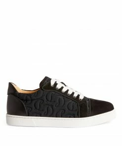 Christian Louboutin Vieira Orlato Suede-Embossed Sneakers BK01 Low-Top Sneakers