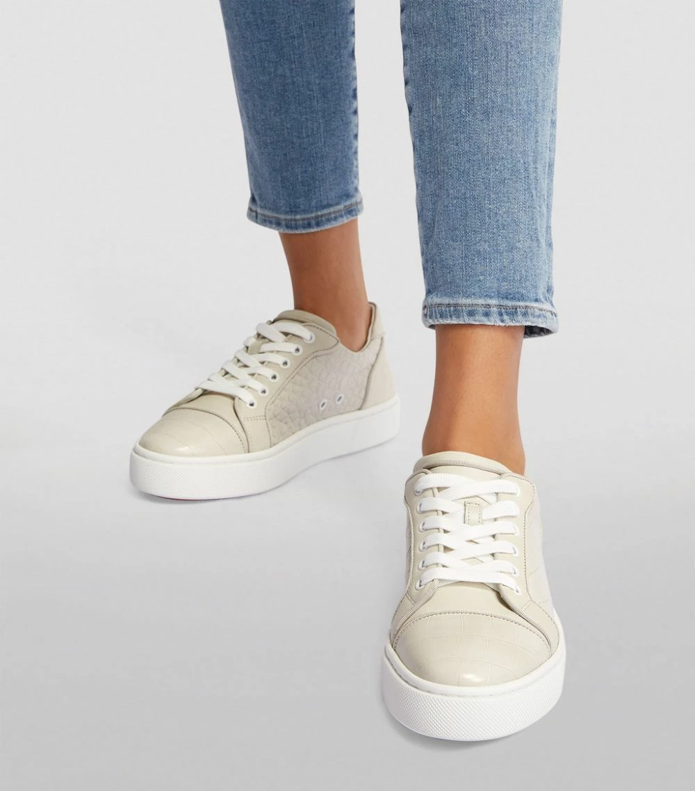 Christian Louboutin Vieirissima Croc-Embossed Leather Sneakers 3127 Low-Top Sneakers 2 Christian Louboutin Vieirissima Croc-Embossed Leather Sneakers 3127 Low-Top Sneakers - Image 2